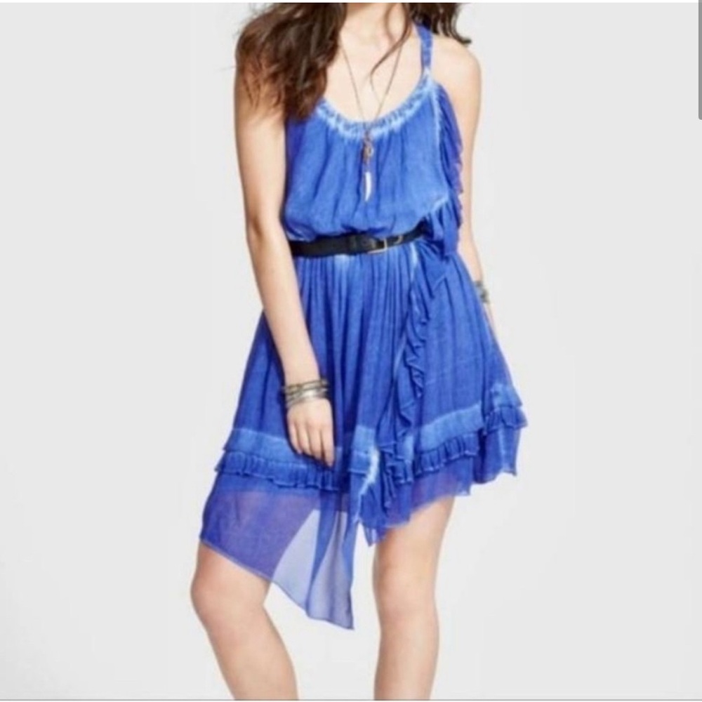 Blue free people Halter Dress